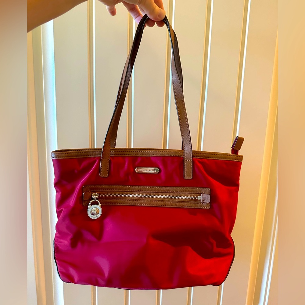Michael Kora Red Nylon Purse